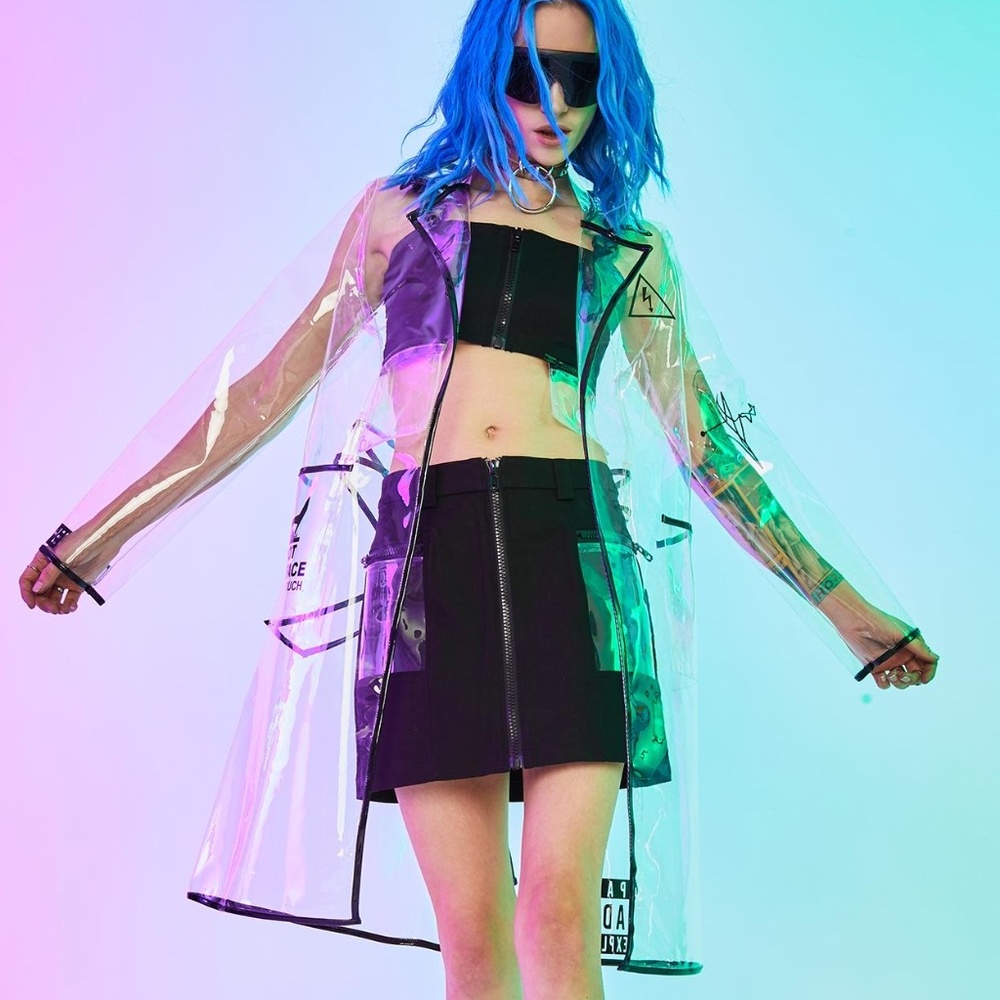 DollsKill Clearly Explicit Trench Coat